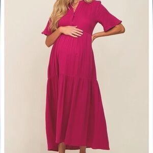 Pinkblush Fuchsia Maxi Maternity Dress